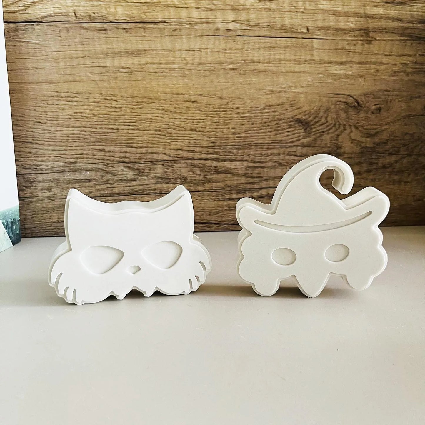 Halloween Decoration Diy Mold Skeleton Bat Mask Jack Ghost Silicone Mould Car Aromatherapy Plaster Doll Pinch Molds