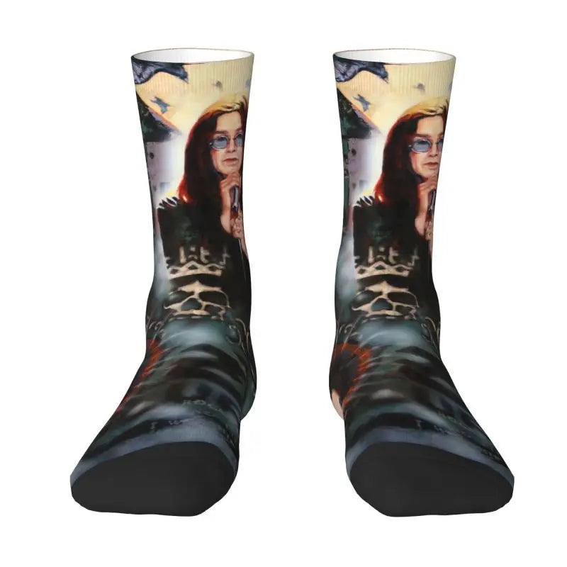 Ozzy Osbourne British Rock Heavy Metal 3D Printed Crew Socks - Premium socks from Lizard Vigilante - Just $18.88! Shop now at Lizard Vigilante