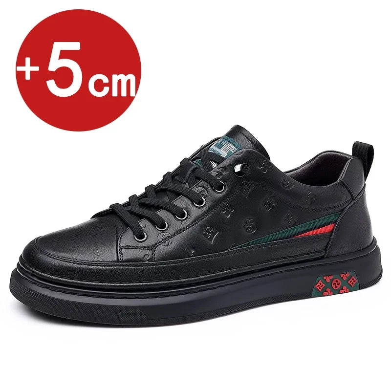 SKYWALKERS: Gravity-Defying Leather Elevators – Ascend to Legendary Heights (5cm Boost!) - Premium shoes from Lizard Vigilante - Just $71.08! Shop now at Lizard Vigilante