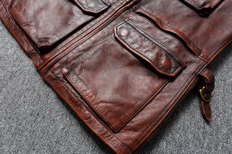 Bloodtrail Authority Jacket | Vintage Cowhide War-Torn Masterpiece