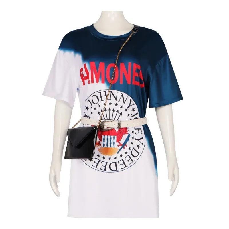 The Ramones Long T-Shirt My Fault Cosplay Culpa Mia Dress Graffiti Belt Bag Carnival Party Women Novelty Casual Costumes - Premium T-Shirt from Lizard Vigilante - Just $22.99! Shop now at Lizard Vigilante