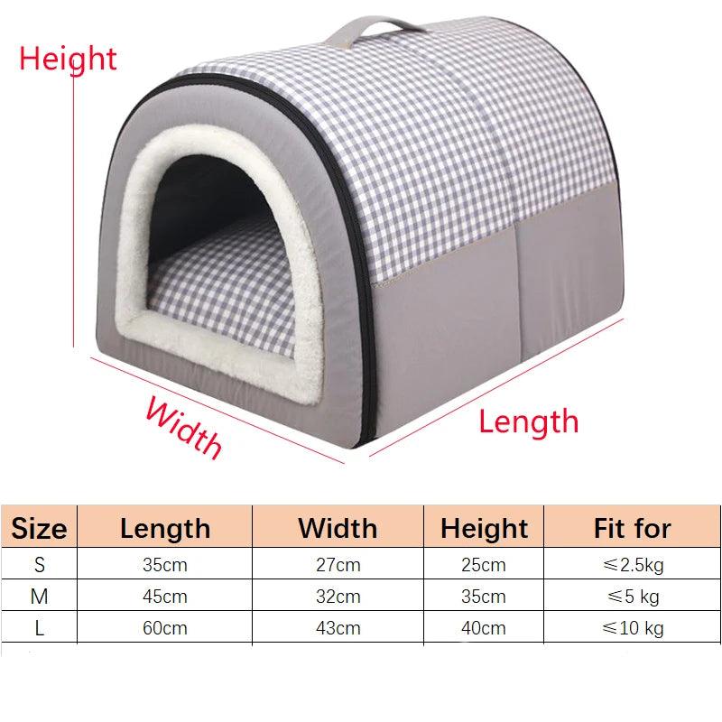 Pet Dog House Soft Cozy Pet Sleeping Bed for Small Medium Dogs Cats Foldable Removable Puppy Nest Portable Kennel Pet Supplies - Premium pet bed from Lizard Vigilante - Just $24.99! Shop now at Lizard Vigilante