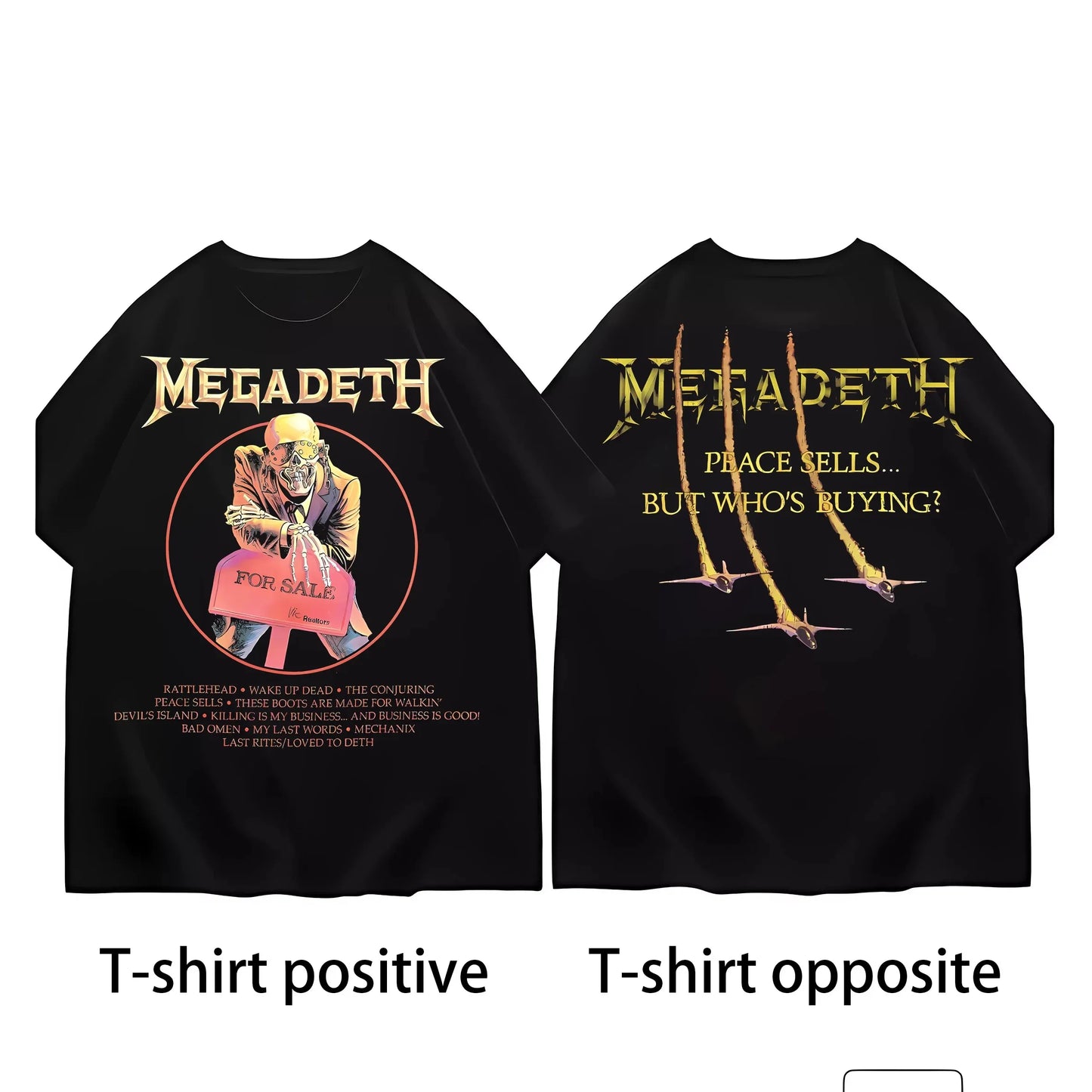 Megadeth Vintage Heavy Metal T-Shirt for Men – Classic Cotton Band Shirt, Round Collar, Short Sleeve, Perfect Gift for Fans - Premium T-shirt from Lizard Vigilante - Just $23.88! Shop now at Lizard Vigilante