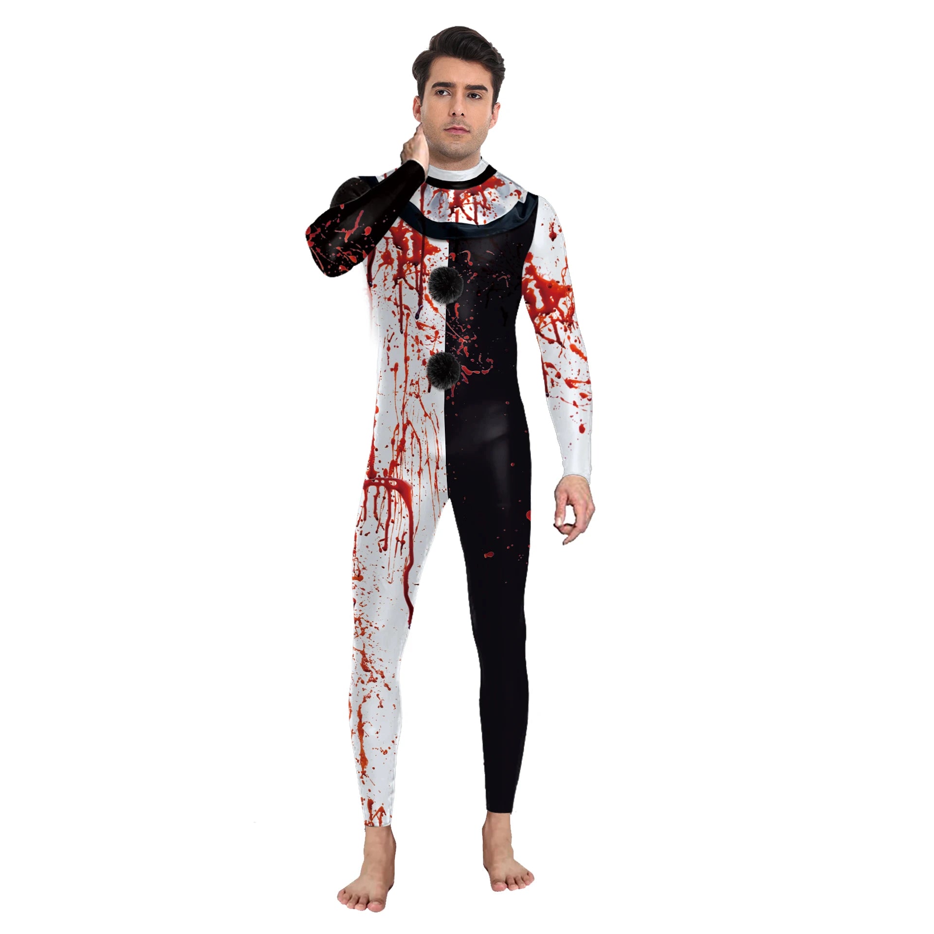 Matching Halloween Outfit Art The Clown Cosplay Costume Jumpsuit Carnival Party Stage Performance Clothing Adult Children Set - Premium Cosplay Costumes from Lizard Vigilante - Just $28.88! Shop now at Lizard Vigilante