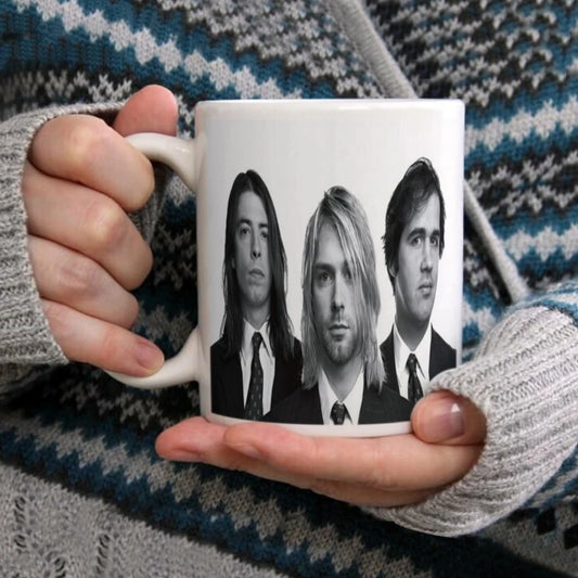 Nirvana Rock Band Ceramic Mug – 11oz Multifunctional Coffee Cup for Tea, Office, and Home Use - Premium mug from Lizard Vigilante - Just $15.88! Shop now at Lizard Vigilante