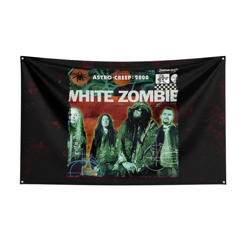 3x5 Ft Heavy Metal Rock Band WHITE Zombies Flag – Polyester Digital Printing Banner for Bedroom Wall Art & Outdoor Tapestry Decoration - Premium banner from Lizard Vigilante - Just $17.99! Shop now at Lizard Vigilante