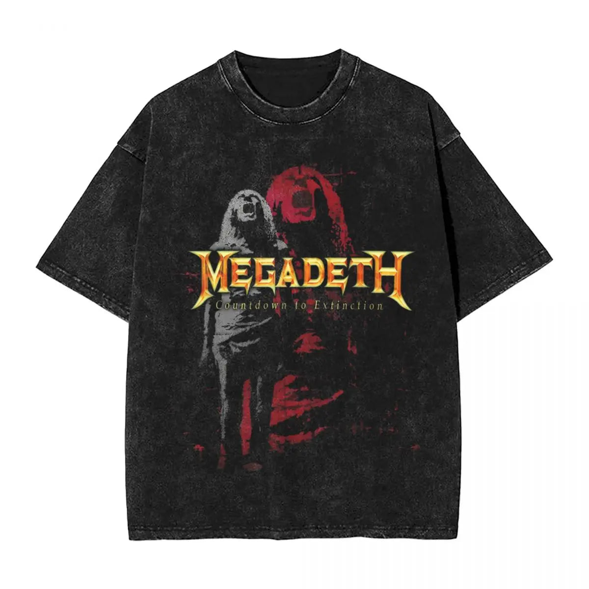 Countdown to Extinction Metal Rock T-Shirt – Megadeth-Inspired Thrasher Streetwear Graphic Tee for Men - Premium T-shirt from Lizard Vigilante - Just $32.99! Shop now at Lizard Vigilante