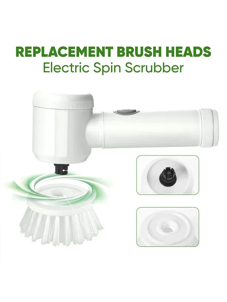 New Electric Spin Scrubber,Bathroom Cleaning Brush Power Scrubber with 5 Replaceable Brush Heads, 5 in 1 Electric Cleaning Brush - Premium  from Lizard Vigilante - Just $15.99! Shop now at Lizard Vigilante