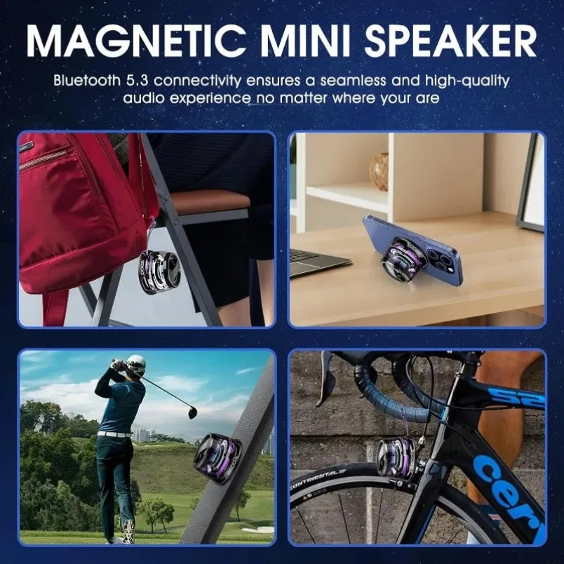 Portable Bluetooth Speaker Easy to carry G200 RGB Lighting Magnetic Speaker BT5.3 Mini Sound Box 7 Hours Playback Phone Holder