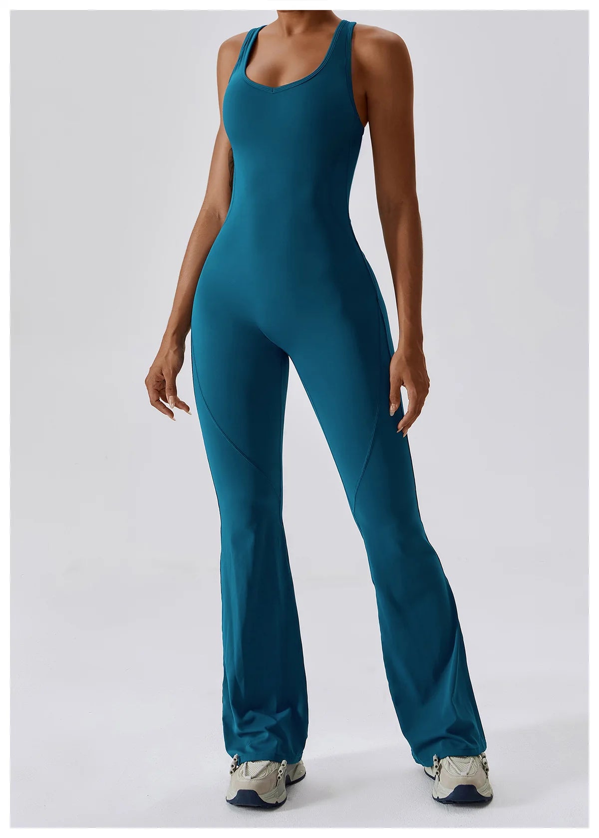 Sexy Back V Jumpsuit Gym Set Women Training Yoga Suit Sportswear Women Sports Jumpsuit Fitness Rompers Stretch Workout Bodysuits - Premium  from Lizard Vigilante - Just $36.99! Shop now at Lizard Vigilante