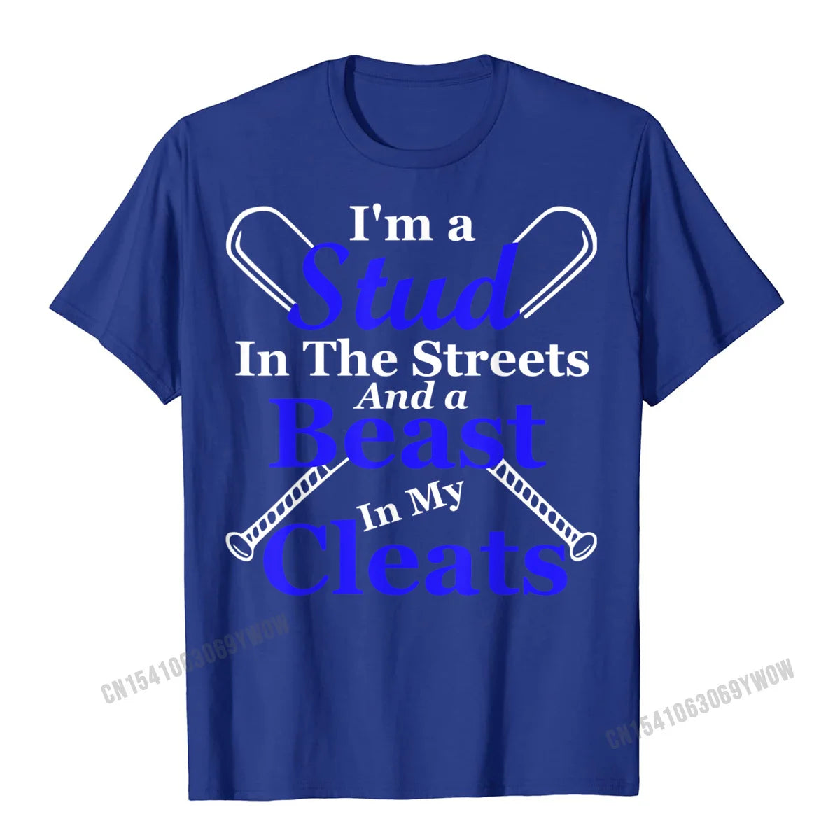 Im A Stud In The Streets And Beast Cleats Baseball T-Shirt Men Cotton Top T-Shirts For Men Simple Style Tees Hot Sale Classic - Premium t-shirt from Lizard Vigilante - Just $23.99! Shop now at Lizard Vigilante