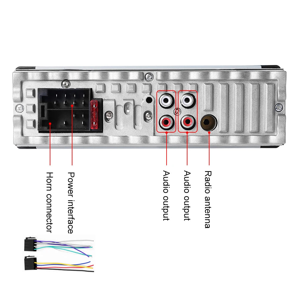 AMPrime Bluetooth Autoradio Car Stereo Radio FM Aux Input Receiver SD USB 12V In-dash 1 din Car MP3 Multimedia Player BT Music - Premium  from Lizard Vigilante - Just $30.99! Shop now at Lizard Vigilante