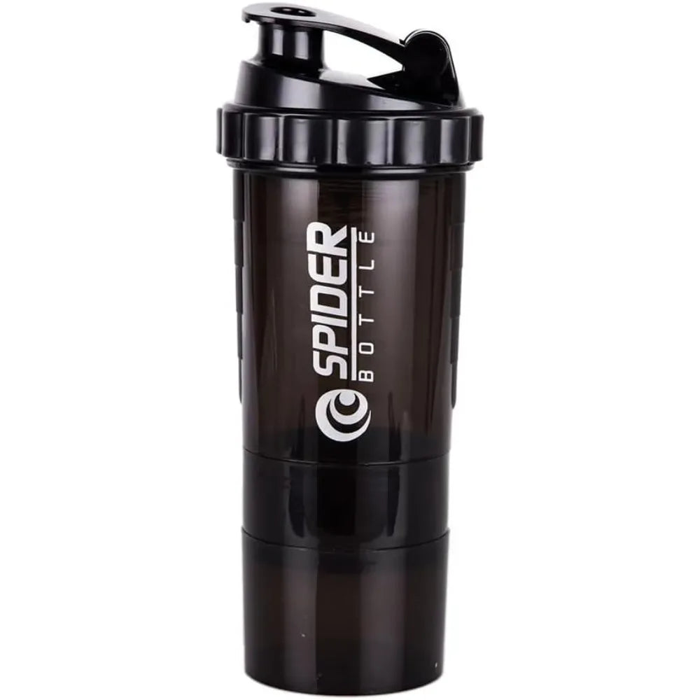 3 Layers Shaker Protein Bottle Powder Shake Cup Water Bottle Plastic Mixing Cup Body Building Exercise Bottle