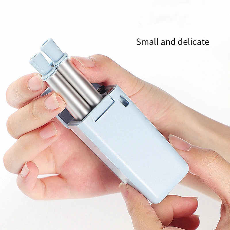 Foldable Stainless Steel Straw Set – Reusable 304 Steel with Silicone Tip, Eco-Friendly & Portable with Cleaning Brush - Premium straws from dsers - Just $25.99! Shop now at Lizard Vigilante