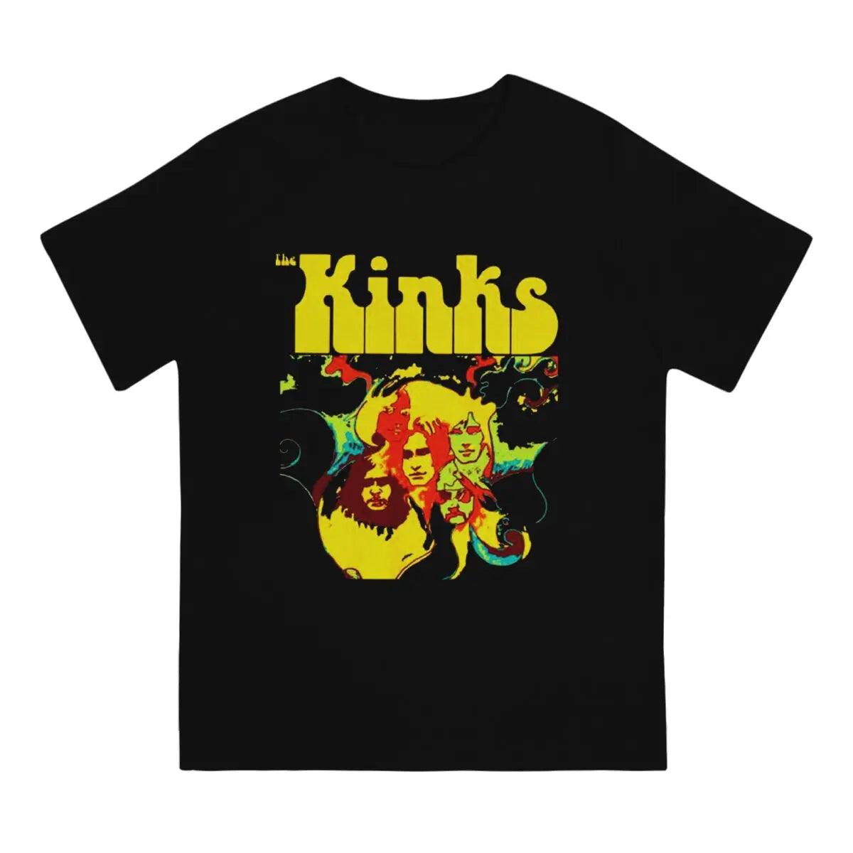 The Kinks Rock Band Main Members T Shirt Men's Pure Punk Cotton Metal Casual T-Shirt Round Neck Kinked Sleeve Clothes - Premium T-Shirt from Lizard Vigilante - Just $22.99! Shop now at Lizard Vigilante