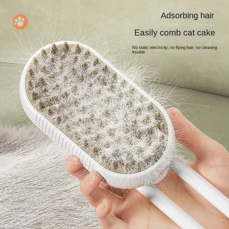 Cat Steam Brush Steamy Dog Brush 3 in 1 Electric Spray Cat Hair Brushes for Massage Pet Grooming Comb Hair Removal Combs - Premium  from Lizard Vigilante - Just $8.99! Shop now at Lizard Vigilante