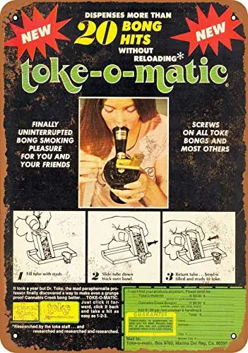 1977 Toke-O-Matic Bong Filler Vintage-Inspired Tin Sign - Premium tin sign from Lizard Vigilante - Just $26.99! Shop now at Lizard Vigilante