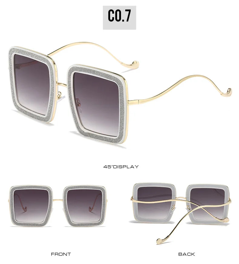 Glitter Vortex Shades – Rockstar Ice-Out Sunglasses for Unapologetic Legends - Premium shades from Lizard Vigilante - Just $26.99! Shop now at Lizard Vigilante