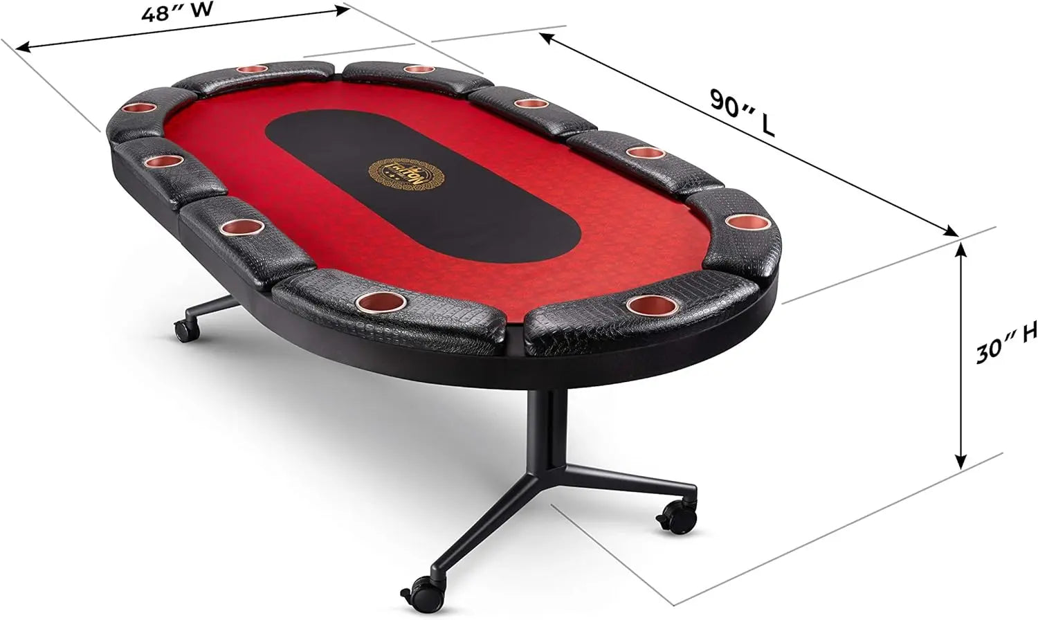 Luxury Foldable Poker Table for 10 Players – Vegas-Style Casino Experience with Premium Durability - Premium poker table from Lizard Vigilante - Just $1899.99! Shop now at Lizard Vigilante