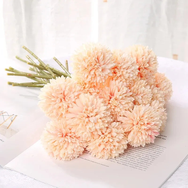3/6Pc Hydrangea Artificial Flowers Bouquet Boho Home Bedroom Decor Wedding Decoration Craft Vases Flower Arrangement Accessories