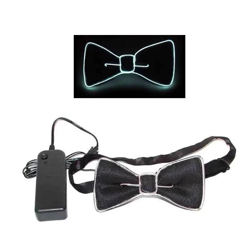 Light Up Men's Led Suspenders Bow Tie Music Concert Lit Up Festival Suspenders Illuminated LED Costume Party - Lizard Vigilante