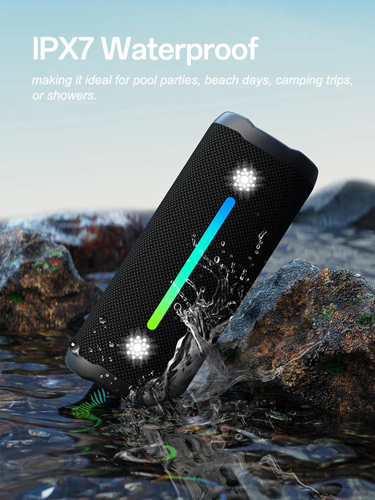 Ohayo Portable Waterproof Bluetooth Speaker 35W Drivers with Powerful 360-Degree Sound and Thundering Bass,TWS,IPX7 Waterproof