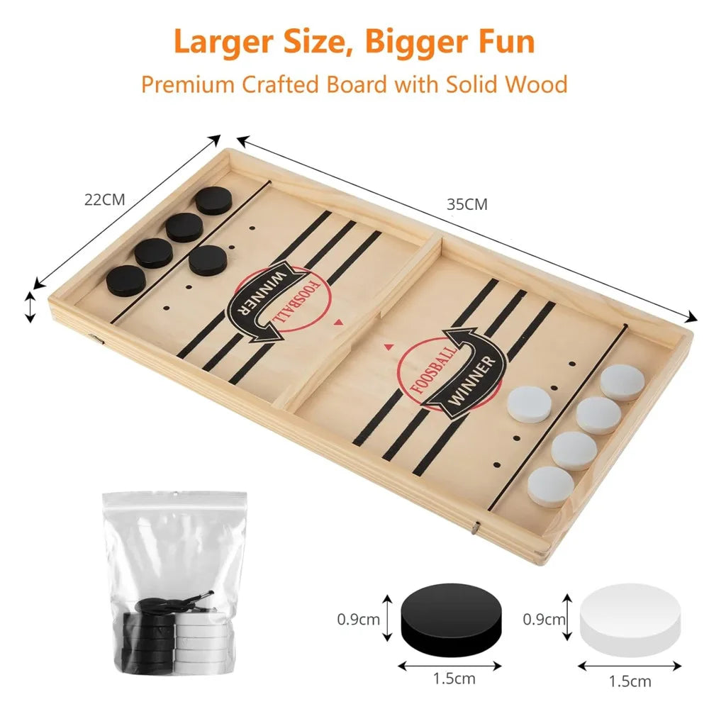 Fast Sling Puck Game – Desktop Table Hockey and Foosball Board Game for Family and Party Fun - Premium game from Lizard Vigilante - Just $21.88! Shop now at Lizard Vigilante