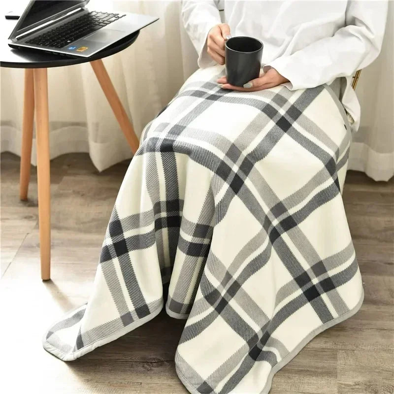 Thicken Winter Wearable Blanket - Soft Plaid Fleece Throw for Adults - Premium blanket from Lizard Vigilante - Just $36.88! Shop now at Lizard Vigilante