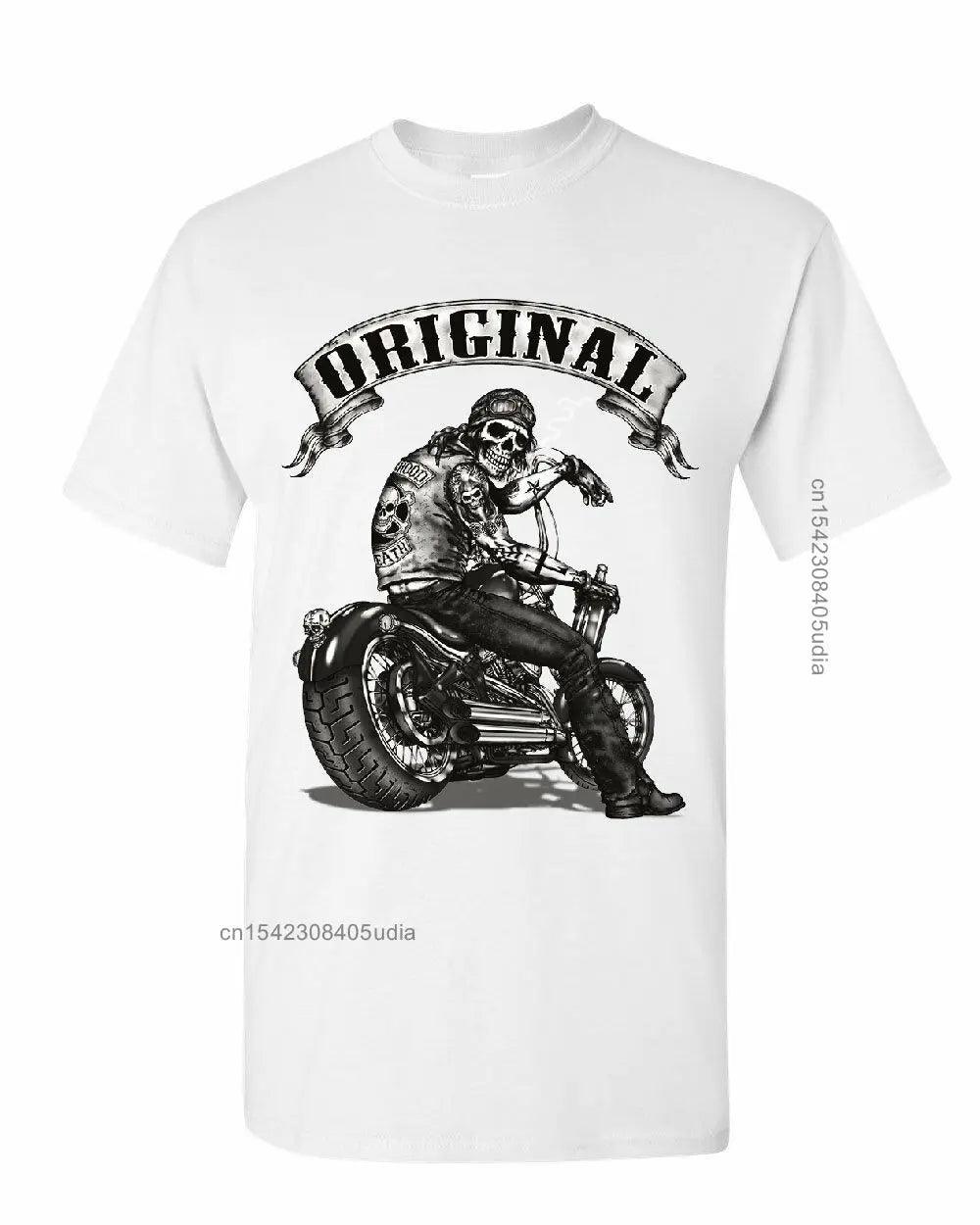 Original Biker Skull Ride Or Die T-Shirts Motorcycle Summer Design T Shirt - Lizard Vigilante