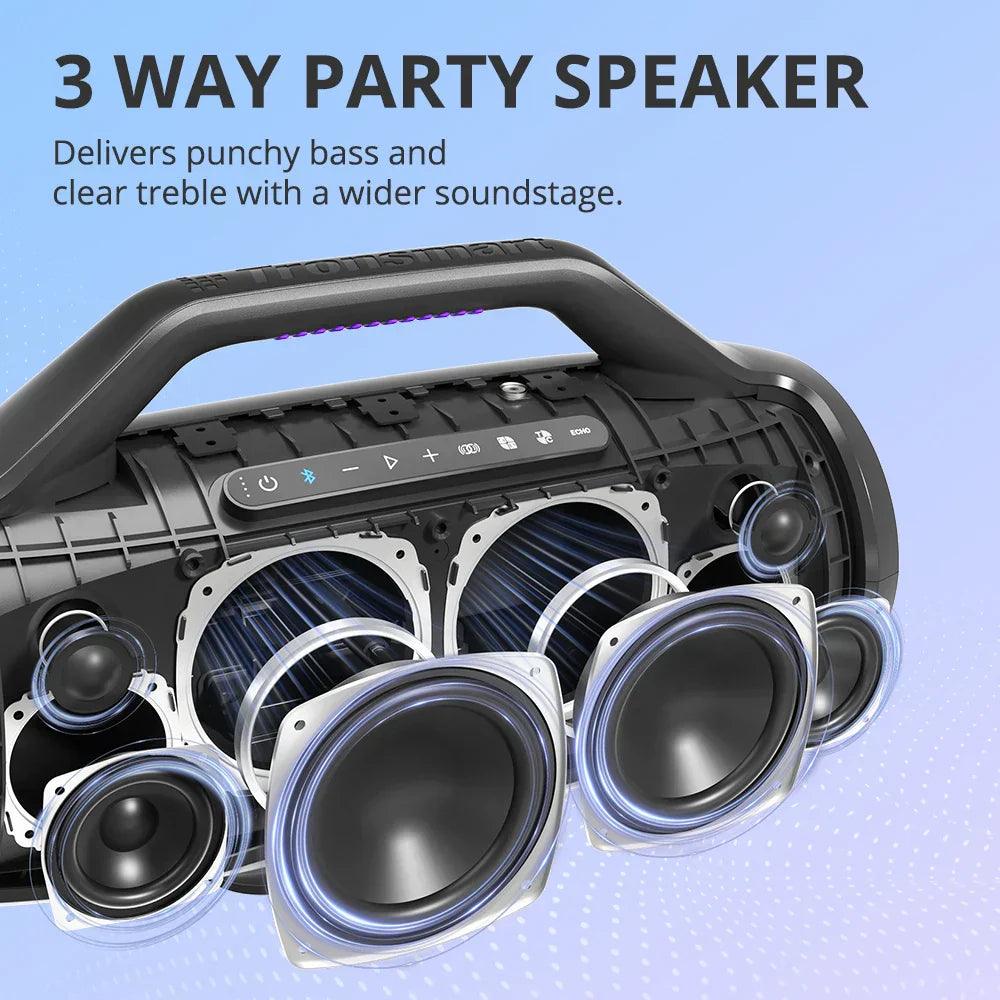 Tronsmart Bang Max Bluetooth Speaker 130W Speaker with 3 Way Sound System, Sync Up 100+ Speakers, APP Control, Guitar/Mic Input - Premium speakers from Lizard Vigilante - Just $279.99! Shop now at Lizard Vigilante