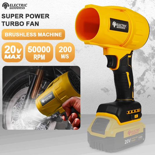 Electric Goddess Turbo Blaster | Cordless Brushless Jet Fan for Dewalt 20V | High Velocity Rock’n’Clean Dust Cannon