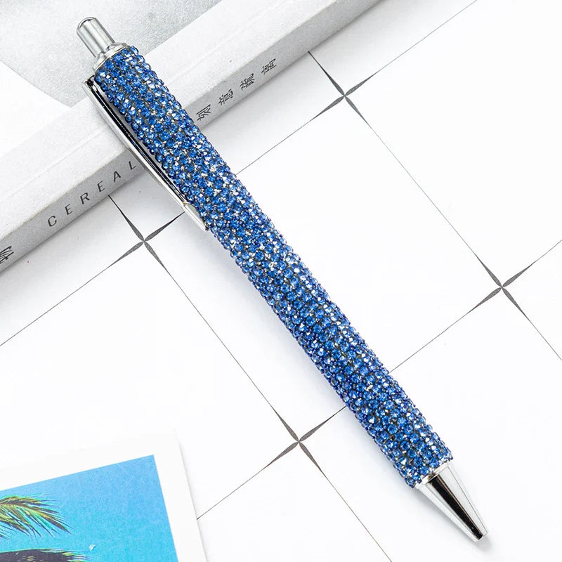 Press Metal Ballpoint Pens Diamond Multi-color Gift Pen Creative Office Supplies