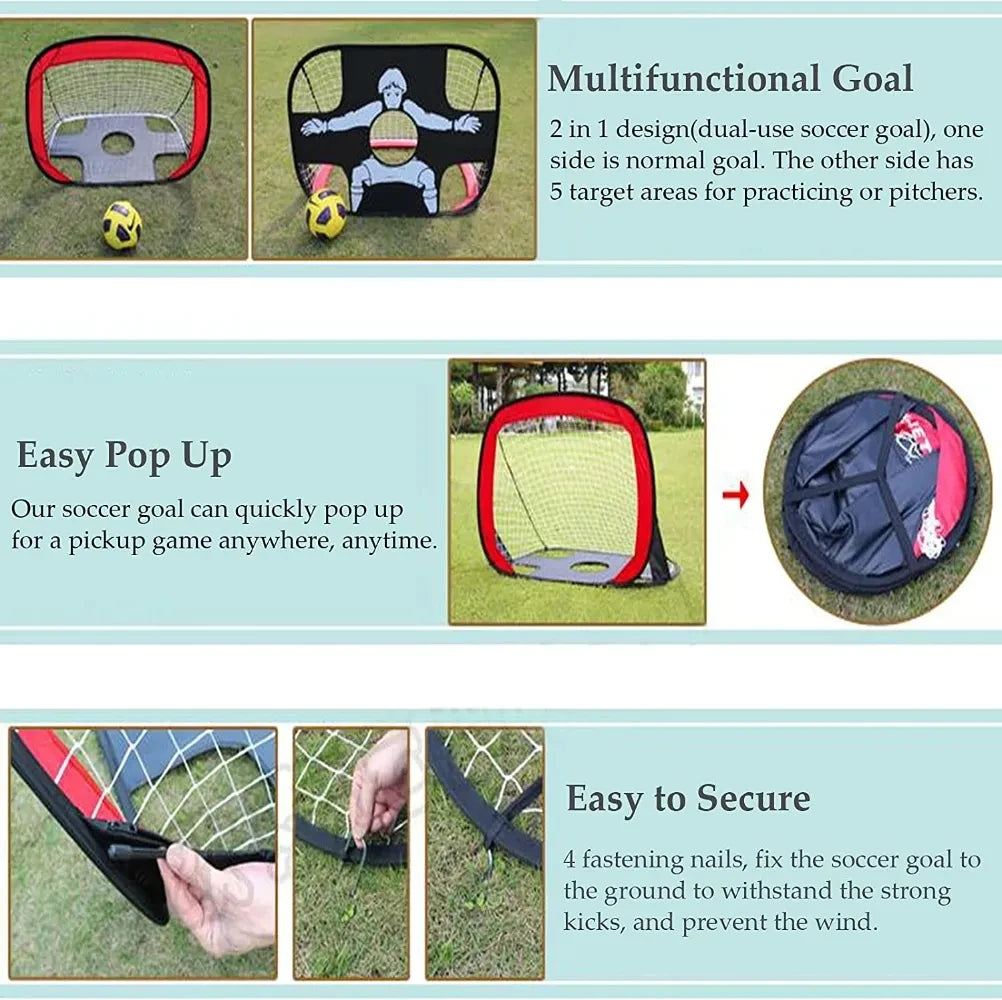 Foldable Nylon Football Goal Net - Portable Soccer Goal for Adults & Kids | Ideal for Indoor and Outdoor Play - Premium  from Lizard Vigilante - Just $33.99! Shop now at Lizard Vigilante