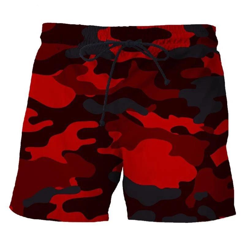 Camouflage 3D Printed Short Pants Men's Outdoor Sports Board Shorts Unisex Fashion Casual Swimming Shorts Beach Trunks Clothing - Lizard Vigilante