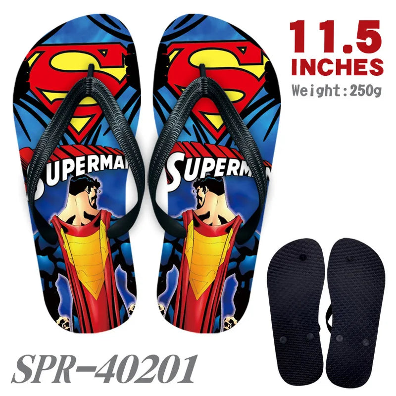 Marvel Superhero Flip Flops – Batman, Hulk, Iron Man, and More | Cartoon Anime Cosplay Sandals, Home Shoes for Men, Women, and Teens - Premium slippers from Lizard Vigilante - Just $29.99! Shop now at Lizard Vigilante