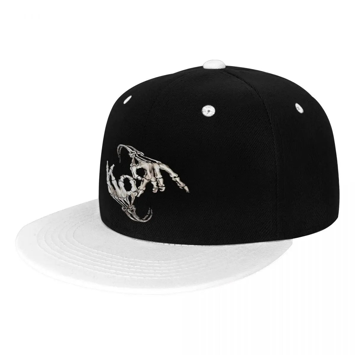 Korn Skeleton Fingers Baseball Cap – Adjustable Unisex Rock Band Hat - Premium cap from Add ds - Just $23.88! Shop now at Lizard Vigilante