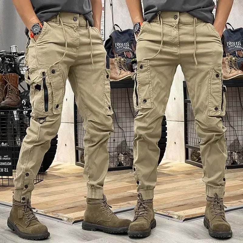 Men's Cargo Pants Motorcycle Biker Loose Trousers – Slim Hiking Trekking Outdoor Long Casual Pants (Spandex Oversize, Spring & Autumn) - Premium pants from Lizard Vigilante - Just $58.99! Shop now at Lizard Vigilante