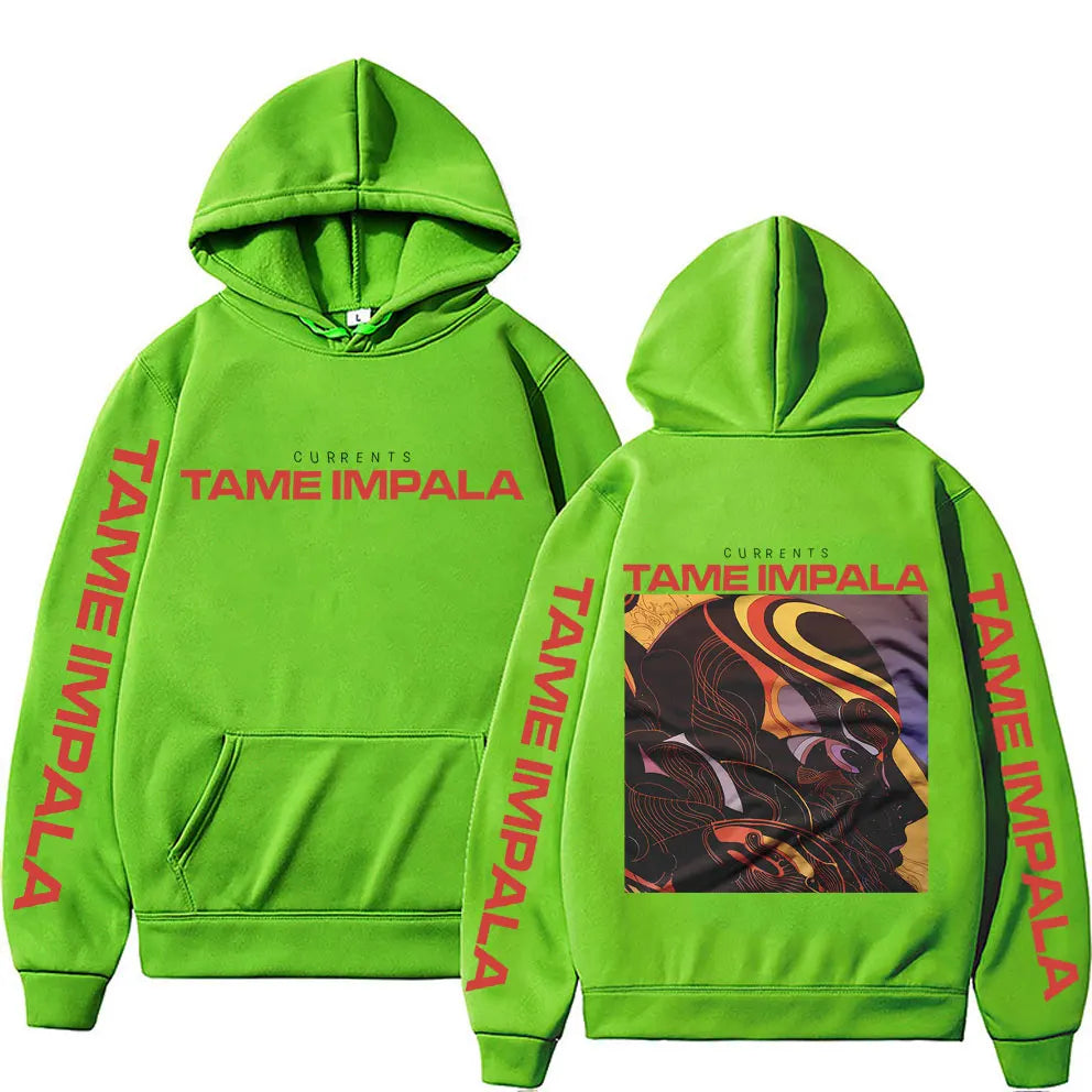 Tame Impala Double-Sided Print Hoodie – Unisex Fleece Cotton Pullover for Men and Women, Casual Streetwear, Gothic Rock Style - Premium hoodie from Lizard Vigilante - Just $37.99! Shop now at Lizard Vigilante