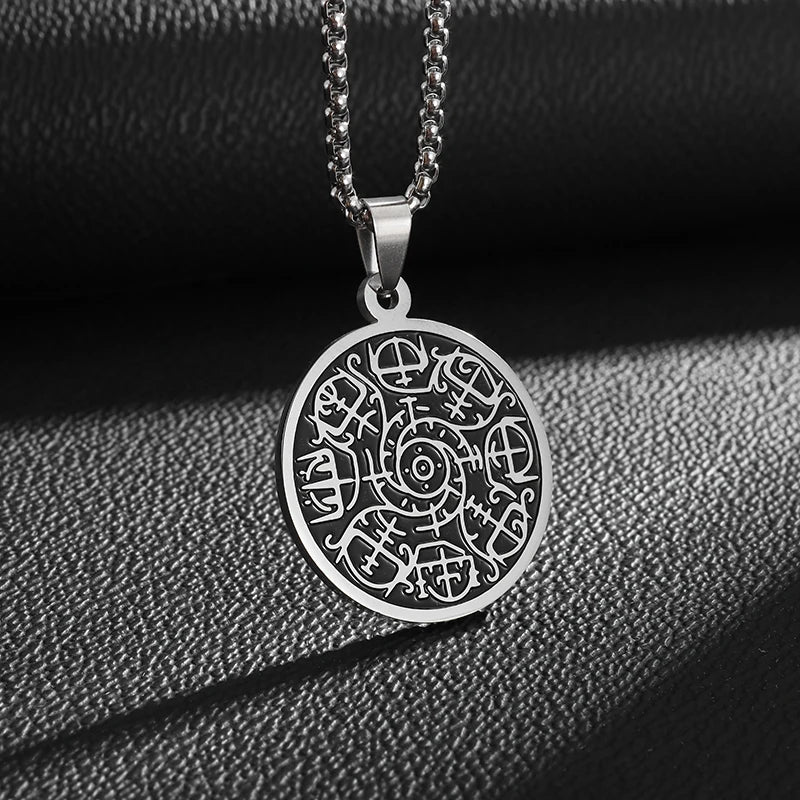 Retro Gothic Blue Evil Eye Protection Pendant Necklace for Men Boys Biker Amulets Punk Jewelry Gifts - Premium Jewelry from Lizard Vigilante - Just $3.99! Shop now at Lizard Vigilante