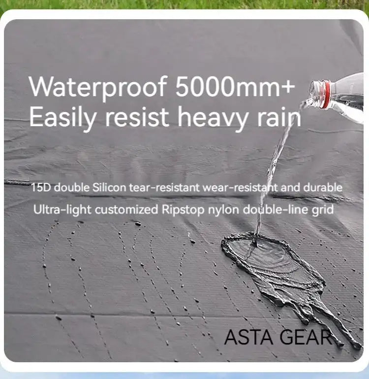 ASTA GEAR Yun Chuan double-sided silicon-coated double A pyramid 15D nylon rodless camping hiking outdoor tent