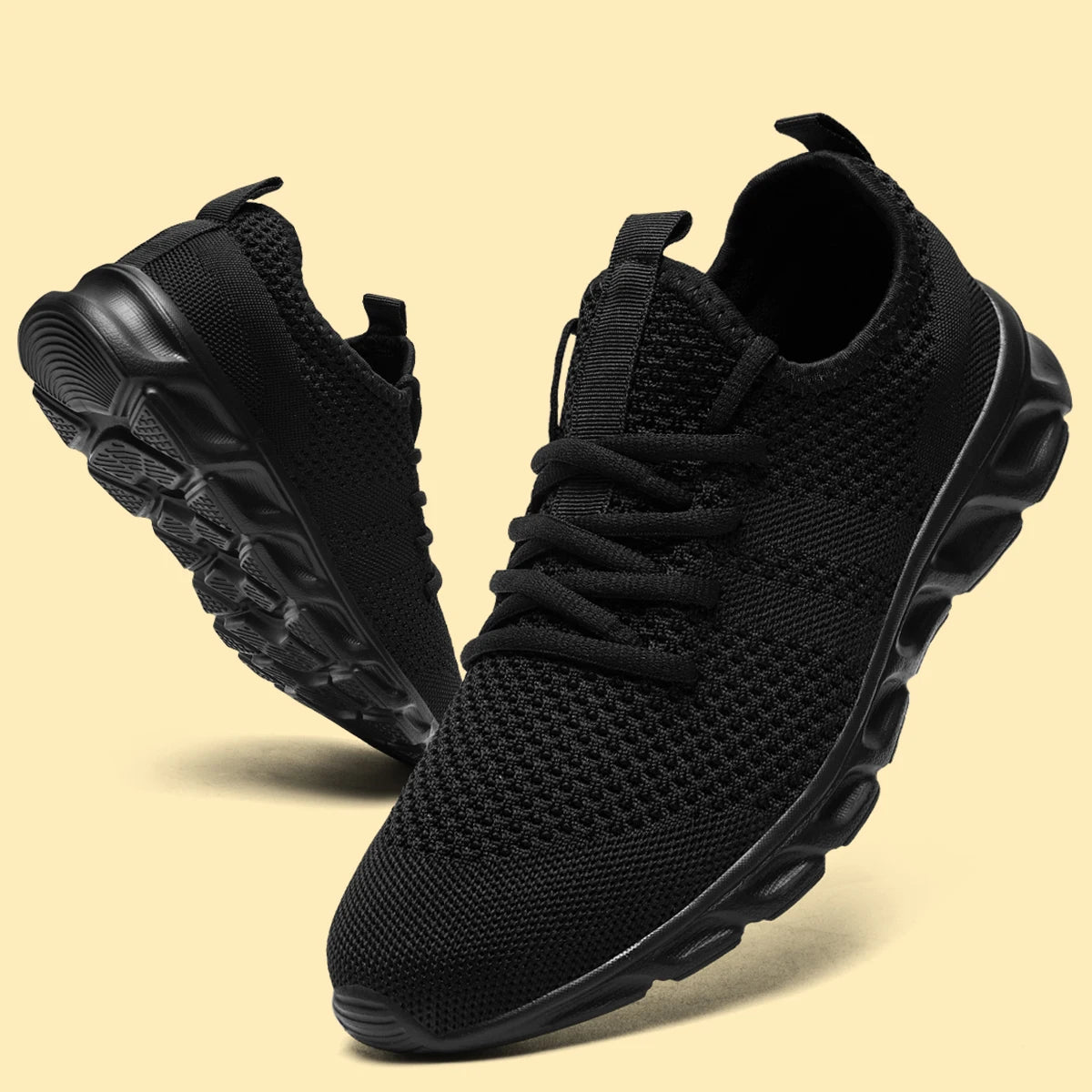 Fujeak Men's Running Shoes Non-slip Knitting Mesh Breathable Shoes Men Sneakers Male Casual Jogging Men Sport Shoes Zapatos - Premium  from Lizard Vigilante - Just $21.99! Shop now at Lizard Vigilante