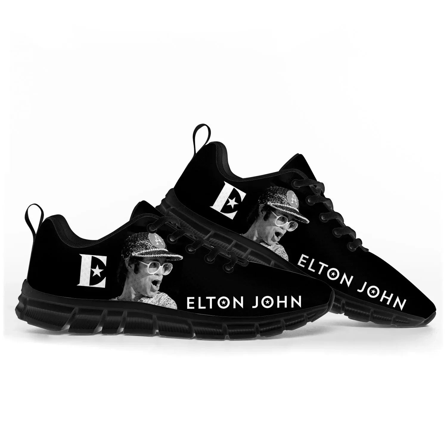 Elton John Custom Sports Shoes | Pop Rock High-Quality Sneakers for Men, Women, and Kids - Premium shoes from Lizard Vigilante - Just $49.88! Shop now at Lizard Vigilante