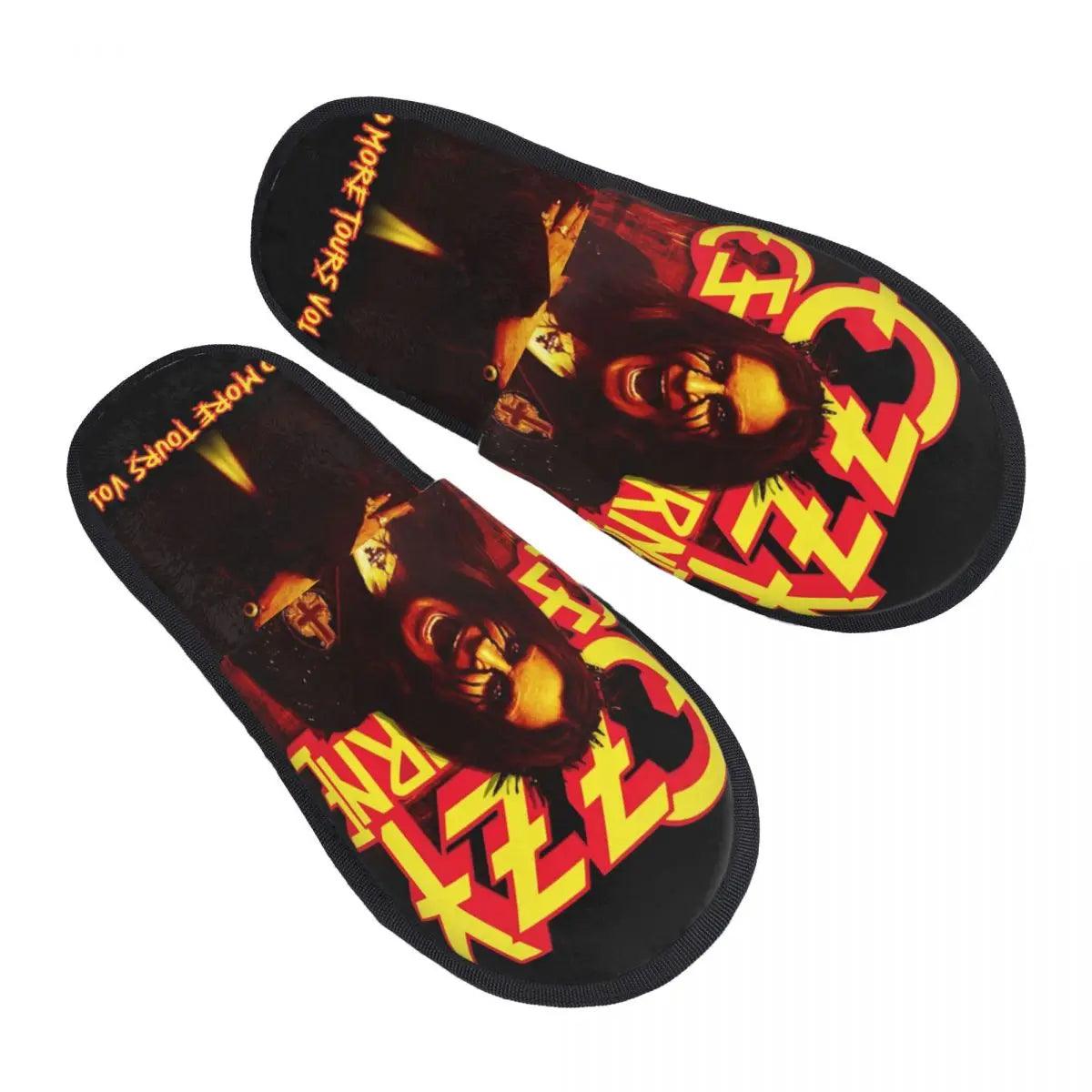 Custom Ozzy Osbourne British Rock Heavy Metal Singer Comfy Scuff With Memory Foam Slippers Women Spa House Shoes - Premium  from Lizard Vigilante - Just $17.99! Shop now at Lizard Vigilante