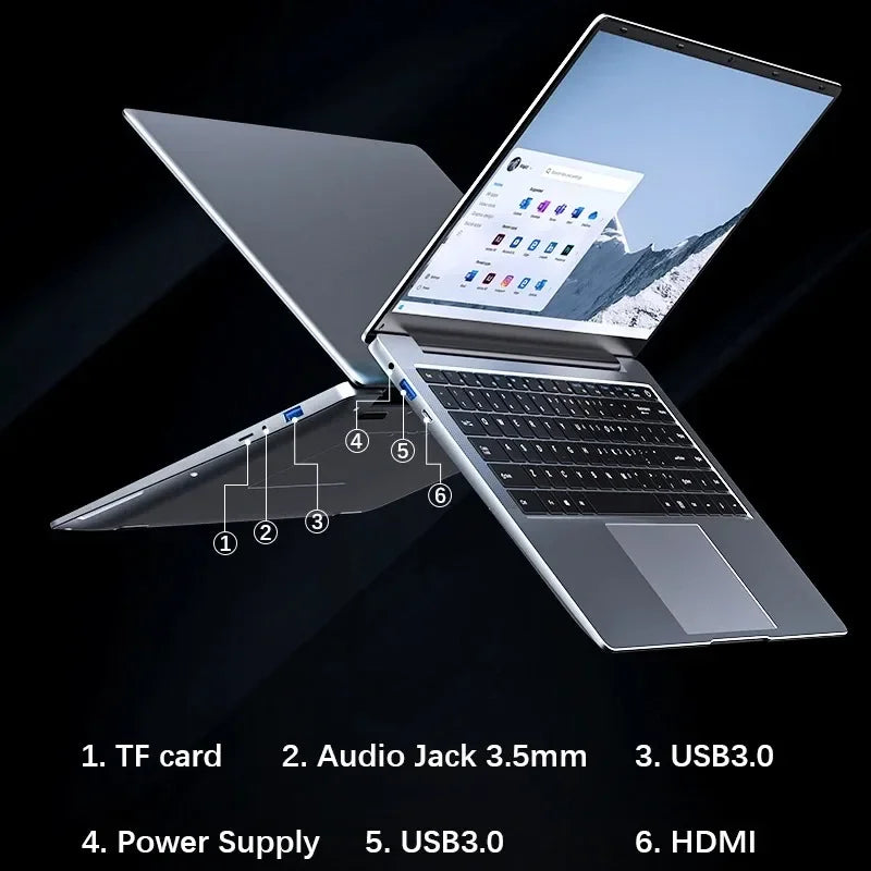 2024 Ultra Slim 14.1-Inch Windows 11 Pro Laptop – Intel Pentium N3700, 16GB RAM, 1TB SSD - Premium laptop from Lizard Vigilante - Just $377.99! Shop now at Lizard Vigilante