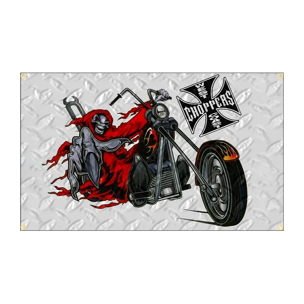 West Coast Choppers Logo Flag – 90x150cm Polyester Digital Printed Banner for Motorcycle Enthusiasts - Premium flag from Lizard Vigilante - Just $17.99! Shop now at Lizard Vigilante