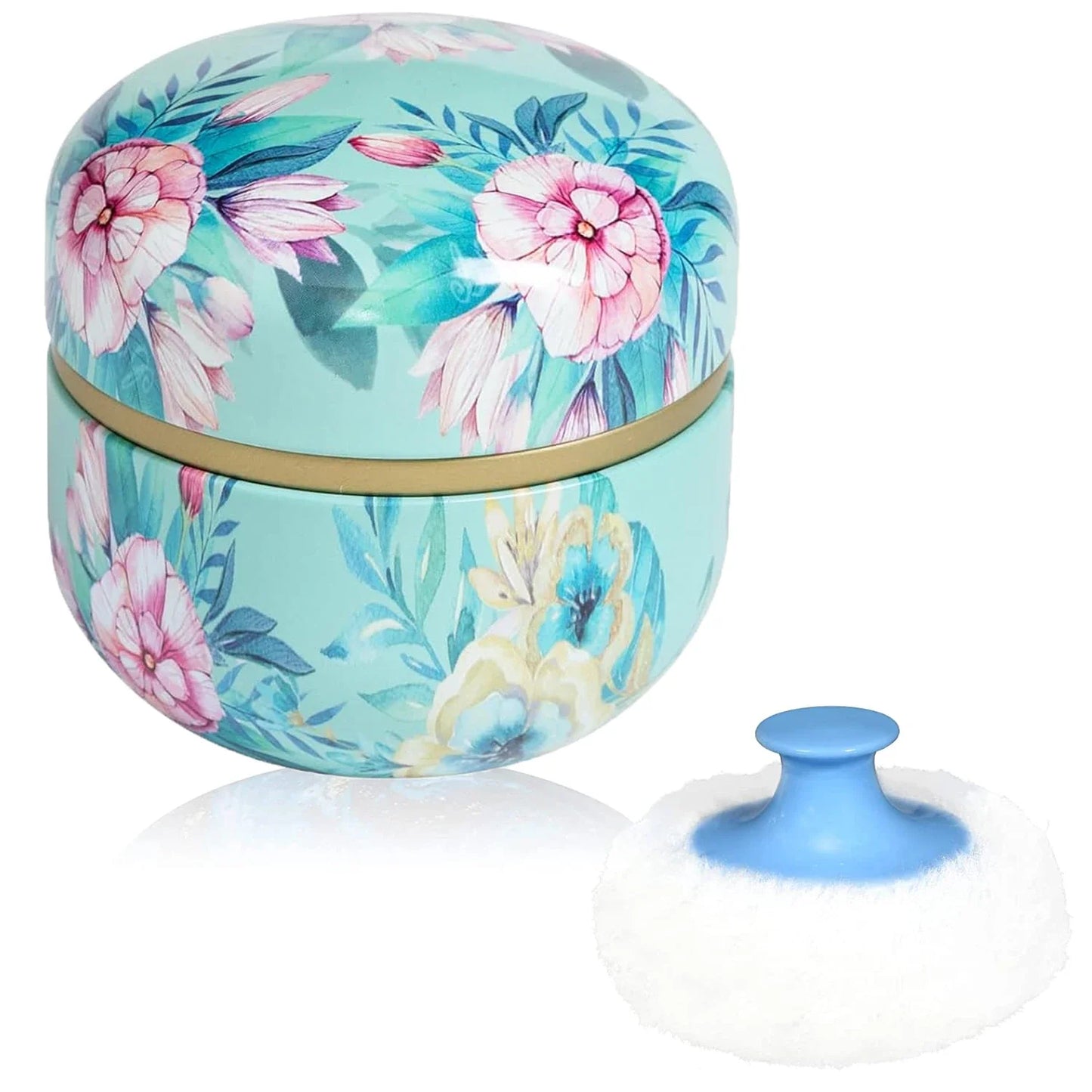 Powder Puff and Powder Container for Body Dusting Powder Case with Puff fo Women Loose Powder Containers with Puff for Travel