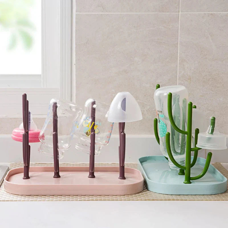 Baby Tree-shaped Milk Bottle Drain Rack, Dust-proof Milk Bottle Holder, Cup Drain Rack Easter Gift