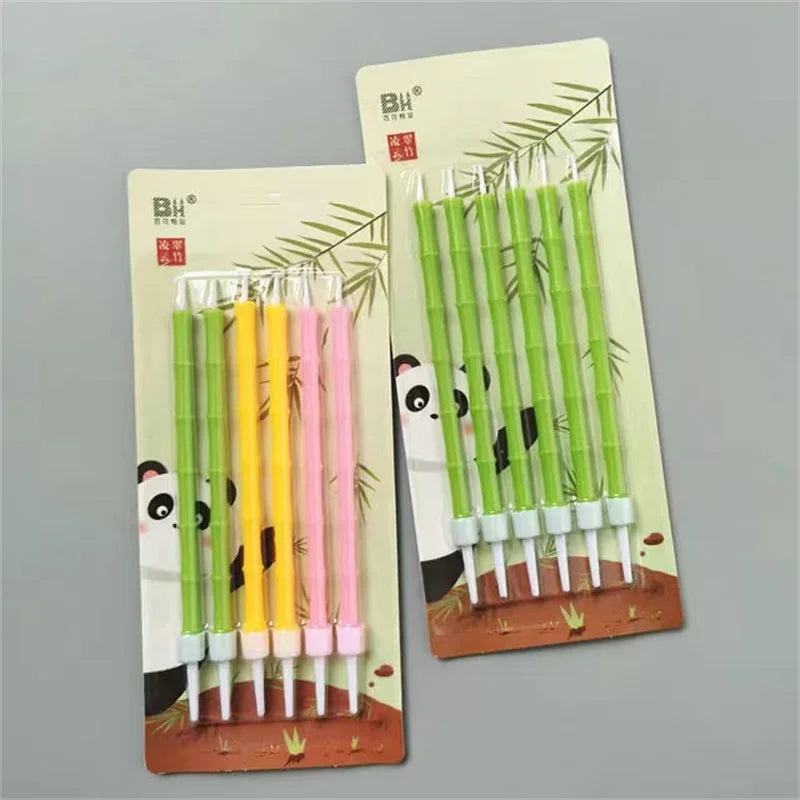 6pcsGreen Birthday Candle Child Halloween Sparkles Funny Candle Funny Girl Cake Decoration Party Supplies Wedding Candles