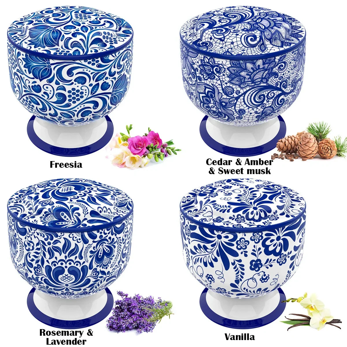 Natural Smokeless Soy Wax Candle in Iron Tin, Champagne Flute Style - Home Fragrance Gift for Birthday Christmas Handmade