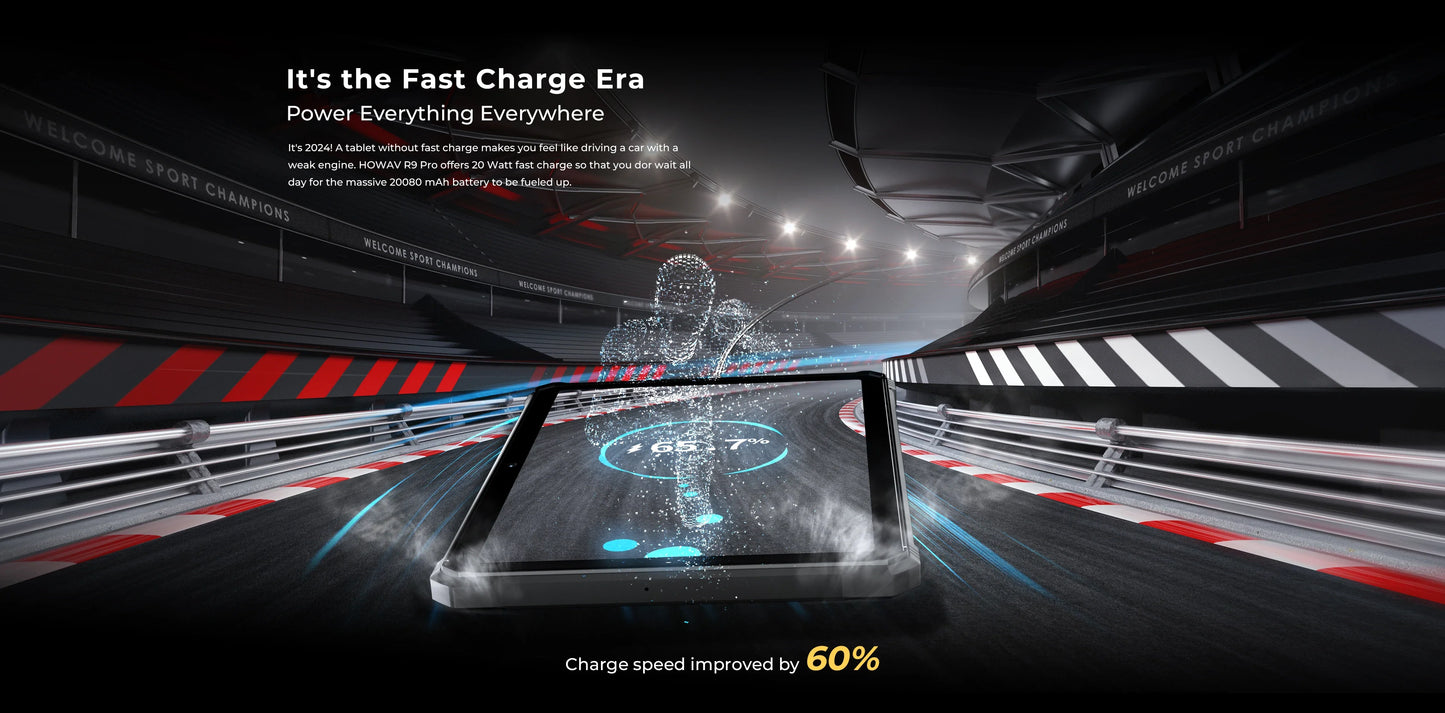 HOTWAV R9 Pro Rugged Tablet 11'' FHD+ 2K Display 20080mAh Massive Battery Pad Android 14 6GB 256GB Camera Global 4G Tablet PC